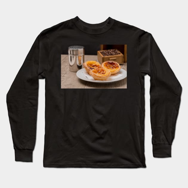 Portuguese Custard Tarts Long Sleeve T-Shirt by homydesign